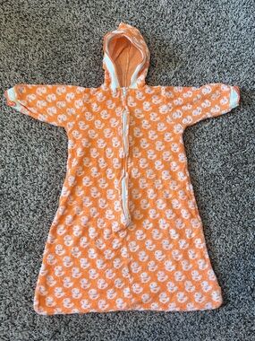 Vintage 90s Carters Terry Cloth Hooded Bath Towel or Swim Cover Up
